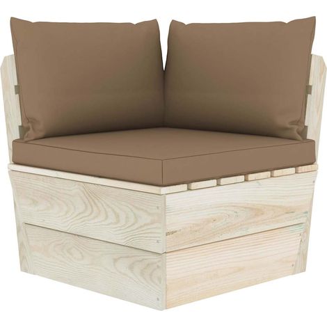 Maison Exclusive - Garten-Paletten-Ecksofa mit Kissen Imprägniert (1/5)