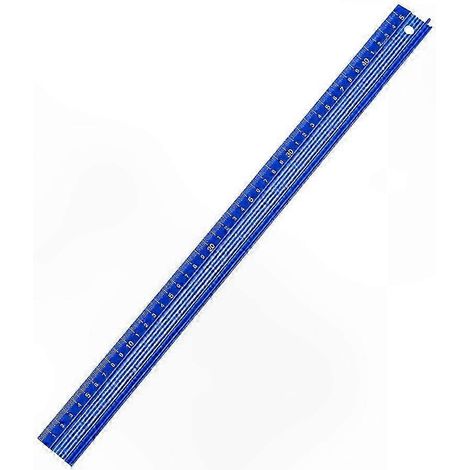Leichtes Schneidelineal aus Metalllegierung, präzise gerade Kante mit rutschfestem Griff, tragbares blaues Heimwerkerwerkzeug, erhöhte Sicherheit (1/5)