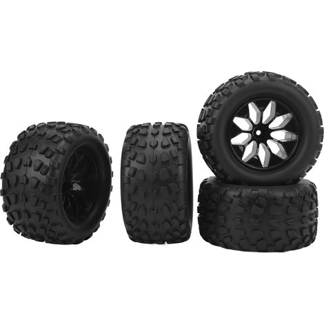 pneus et roues RC, pneus de rechange en caoutchouc pré-collés pour camion RC 1/10 (1/5)