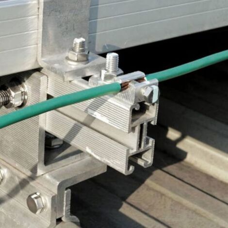 Clips De Mise À Terre - Aluminium Anodisé IP67 - Pour Rails Solaires Toits Abri Voiture Poutres Métalliques - 6 Pièces (1/5)