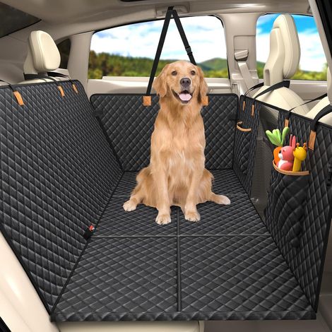 Protection Voiture Chien Siege Arriere, Housse Voiture Chien avec Base Rigide Résistant Aux Rayures Imperméable, Housse Siege Voiture Chien Tapis Convient à Tous Les Types de Voitures, Noir (1/5)