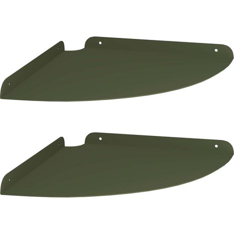 Maison Exclusive - Schwebendes Regal mit Regal 2 pcs Olive Grün 3