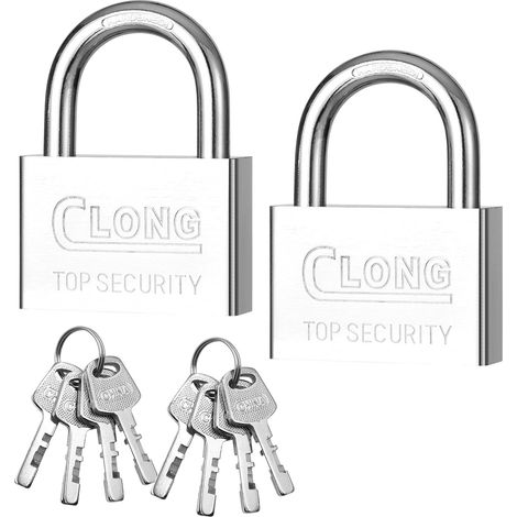 Lot de 2 Petits Cadenas Casier avec 8 Clés 40 mm Petit Cadenas Cadenas de Valise Cadenas à Bagage Cadenas a Clé pour Sacs de Voyage Valise Armoires Casiers Sac de Voyage Boîte à Outils (1/5)