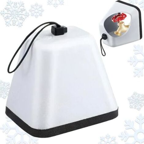 Pair Mousse Protection Hiver Robinet, Couverture Robinet Hiver, Outdoor Faucet Cover for Winter, Protection Hivernale pour Robinet Extérieur, Protection Contre le Vent, la Pluie, la Neige, le Gel (1/5)