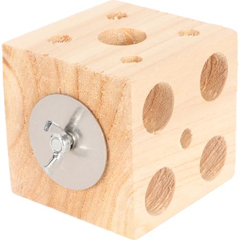 Bloc de bois à mâcher pour perroquets, inséparables, calopsittes et perruches ondulées - 7 cm (1/5)