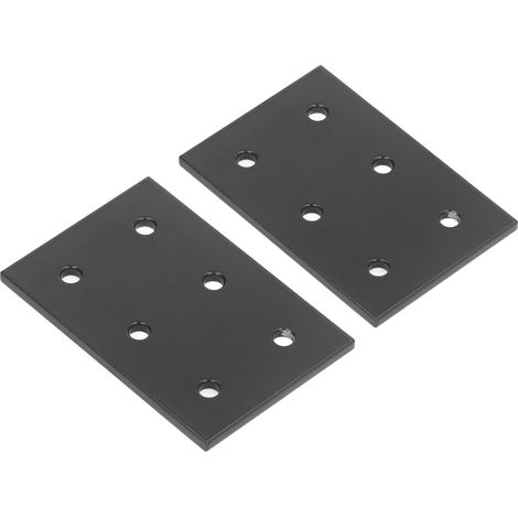 Plaque de Liaison 2 Pièces 6 Trous Aluminium Alliage Antirouille Connecteur Plat pour Machines Meubles 6060 (1/5)