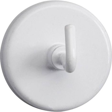 Maul Aimant (Ø x H) 36 mm x 36 mm rond, avec crochets blanc 5 pc(s) 6158002 (1/5)