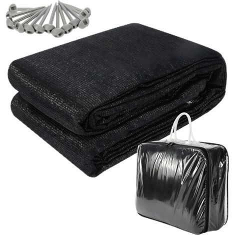 SWANEW Tappeto da esterno Tappeto da Tenda Tappeto da Viaggio da Campeggio Tappeto da Gazebo per Caravanna 250X300cm Nero