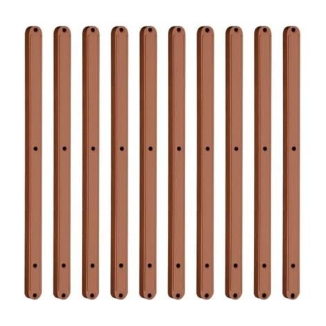 Lot de 5 paires de glissières de tiroir en plastique pour tiroir - 298 mm - Marron (1/5)