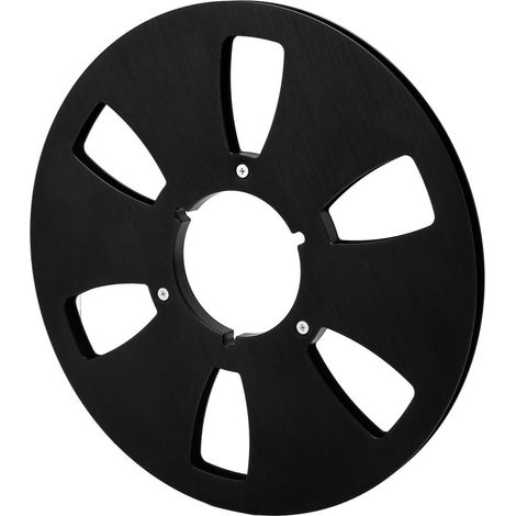 Bobine réceptrice vide 1/4 10,5 pouces, 6 trous, alliage d'aluminium, ouverture universelle, pièce de machine, bobine réceptrice de bande sonore, noire (1/5)