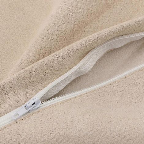 Weißer, flauschiger, herzförmiger Sofakissenbezug aus wollähnlichem Plüsch-White (1/3)