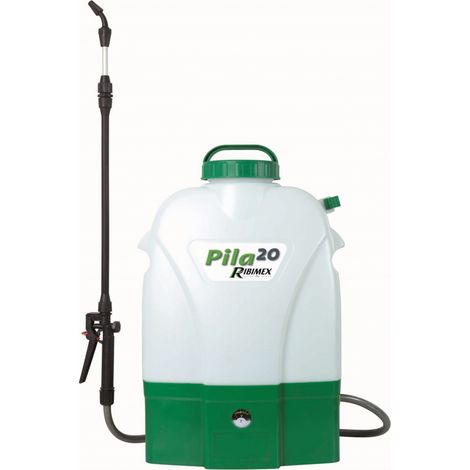 Ribiland – Pulvérisateur électrique à dos 20L – Batterie 12V – Pression réglable jusqu'à 3 bars – Tuyau flexible 1,10m pour arrosage précis (1/8)