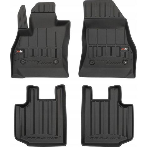 Tapis de sol et essuie-glaces en caoutchouc pour Fiat 500L (2012-2020), canaux 3D (1/5)