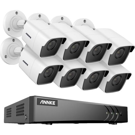 Sistema de seguridad CCTV, resolución de 5MP, visión nocturna avanzada, DVR de 8 canales, 8 cámaras, No-a (1/2)