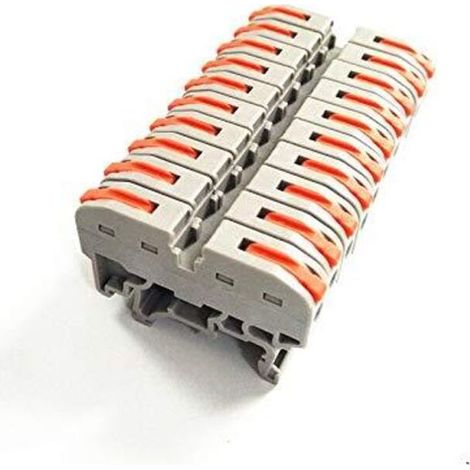 10PCS Type de rail de connexion rapide Bornier de type presse connecteur au lieu de UK2.5B Bornier avec barre de connexion, barre de marquage, vis (1/5)