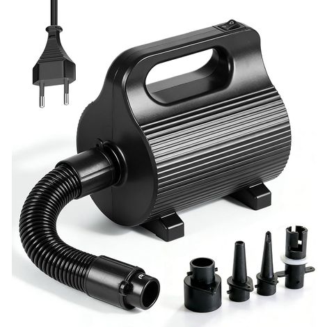 Pompe à air électrique pour Matelas pneumatiques 400W-600W, avec 4 Embouts, gonfleur Rapide 1100 L/Min pour piscines, Bateaux pneumatiques (1/5)