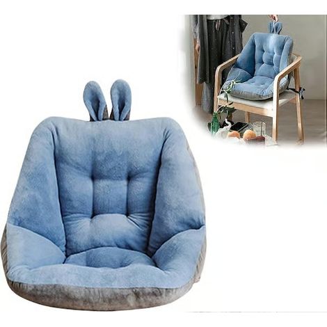Coussin de siège semi-couvert confortable pour le soutien du dos de bureau, coussins de chaise de bureau en peluche (1/5)
