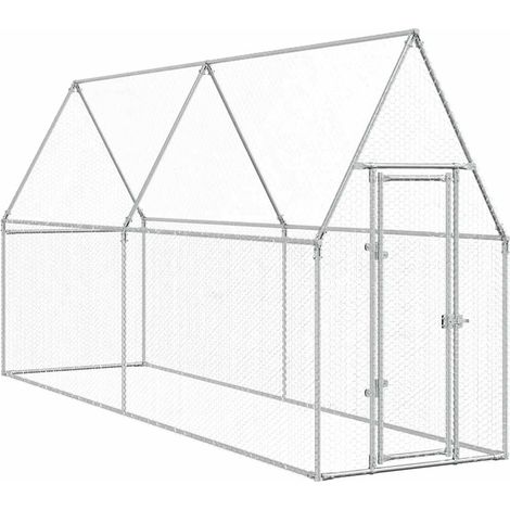 Gabbia per polli Silver 400 x 100 x 190 cm acciaio zincato Silver 020041669