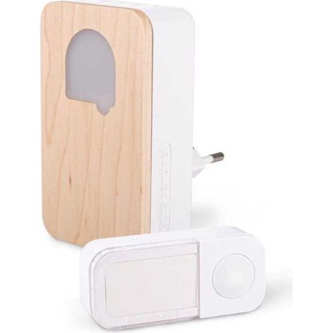 Scs Sentinel - CSF0104 - Carillon SONE Cosy - Holz - Kabellos ohne Batterie - 150m freies Feld - 25 Melodien - IP65 (1/3)