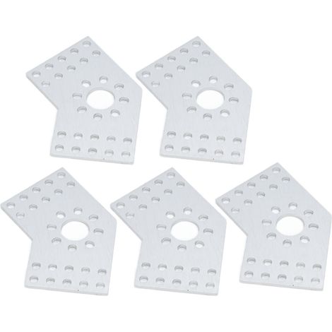 Plaques de fixation perforées en alliage d'aluminium (lot de 5) pour robots et équipements d'ingénierie pièces fixes de connexion 3108-0002-0001 (1/5)