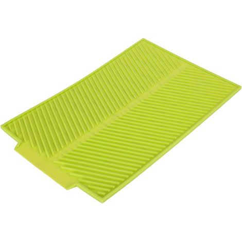 Tappetino scolapiatti in silicone verde 44x33 cm – antiscivolo – per asciugare le stoviglie