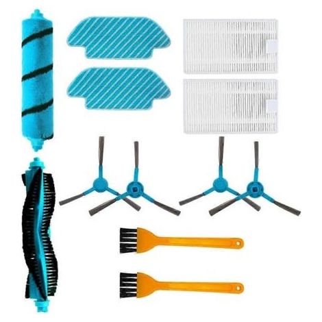 Accessoires pour balayeuse Conga 4090 5090 : brosse peluche, brosse pour tapis, brosse latérale, filtre, chiffon de rechange (1/5)