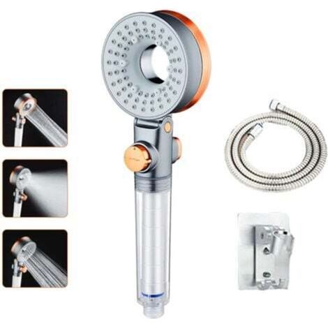 [JAMAIS UTILISÉ] Douchette anticalcaire et économe en eau avec filtre, 3 modes de pulvérisation, avec flexible et support (1/4)