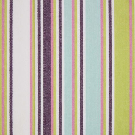 HOMESCAPES Baumwollstoff Osaka – bunt gestreifte Meterware, 150 cm breit (1/2)