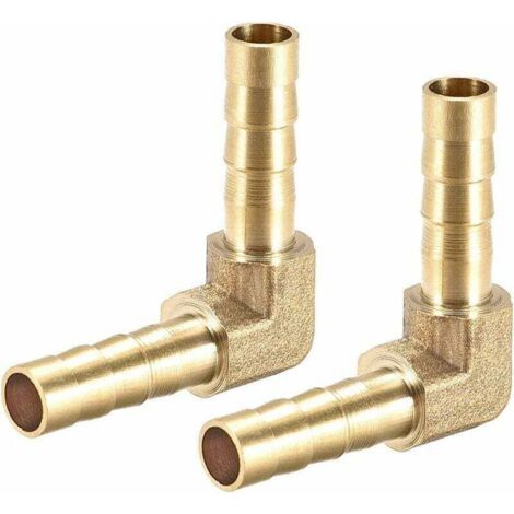 map 2pcs Raccord cannelé tuyau en laiton barbelé de 6 mm coudé à 90 degré tube coupleur (1/3)