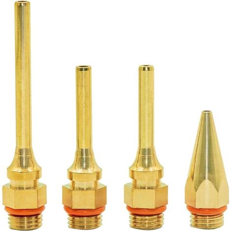 Power-Klebepistole mit feiner Spitze und Kupferdüsen-Set für Heißklebepistolen – Set mit 4 Kupferdüsen für Dual-Temperatur-Heißklebepistolen in voller Größe
