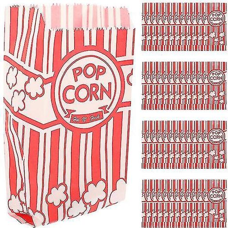 100 Papierpopcorntüten für Partys, Popcornbehälter in großen Mengen für die Dekoration von Filmabenden (1/3)