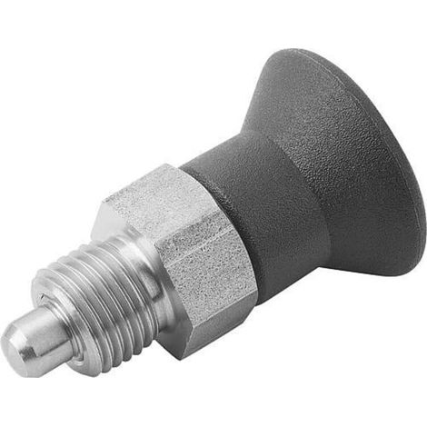 KIPP Arretierbolzen GR.9 M06x0,75 D3 Form A ohne Rastnut Kontermutter (1/3)