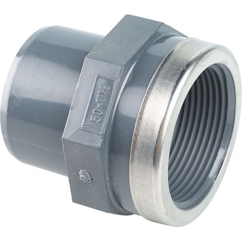 Réduction mixte Ø63 taraudé Ø40-49 renforcée mâle – Raccord PVC pression pour réseaux d'eau froide – Embout mâle à coller 63mm (1/3)
