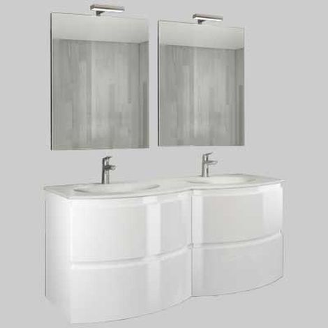 ARMONIA 140 B - Lavabo in resina doppia vasca