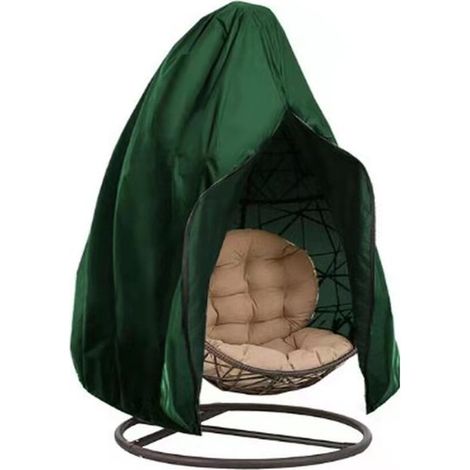 Funda para silla colgante，tejido Oxford 210D，lona exterior protectora con cremallera y cordón ajustable，190 x 115 cm (1/5)