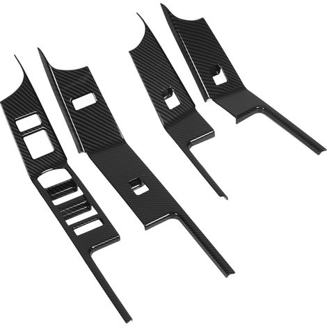 Garniture de panneau de commande de lève-vitre style fibre de carbone pour Land Rover Range Rover Evoque 2017-2018 (conduite à gauche) (1/5)