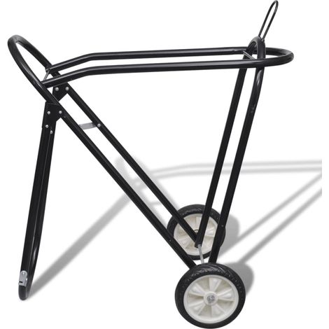 Porte-selle pliable métallique avec roues (1/5)