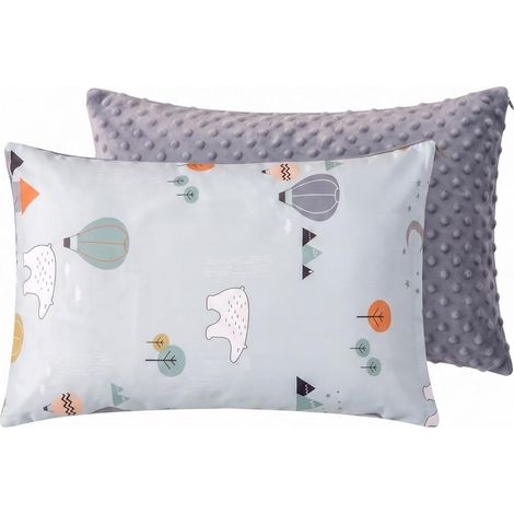 Lot de 2 Taie Oreiller 40x60 cm Enfants, 100% Coton Hypoallergénique (1/5)