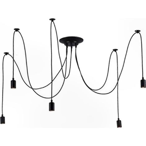 Suspension Plafonnier Pendant Réglable DIY Lustre Araignée 1 Luminaire Lampe Moderne (1/5)