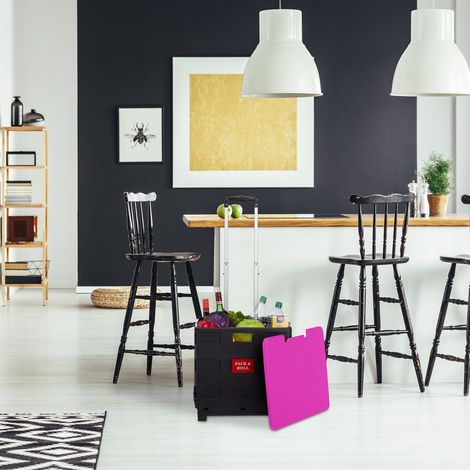 Carrello della spesa pieghevole con ruote, capacità 35 kg