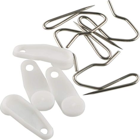 50 Sets mit vorrätigen S-förmigen Haken aus Edelstahl, Gardinenhaken, Deckenhaken aus Kunststoff, S-Haken (1/5)
