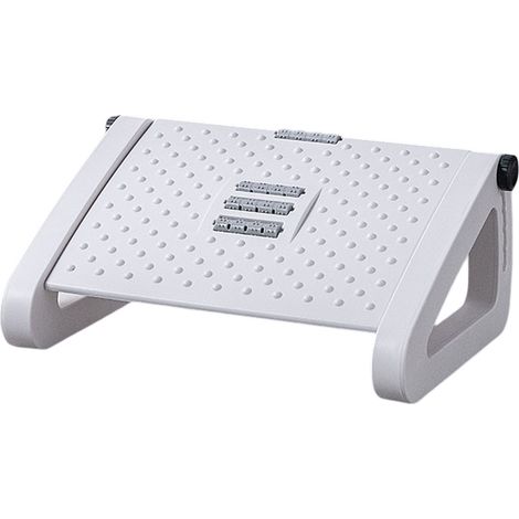 Repose-pieds de bureau réglable sur 6 hauteurs, ergonomique et doté d'une surface massante, idéal pour soulager la pression au bureau et à la maison. (1/5)