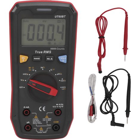 Multimètre numérique TRMS grand écran LCD, mesure rapide large plage, sécurité élevée, économie d'énergie, testeur BT (1/5)