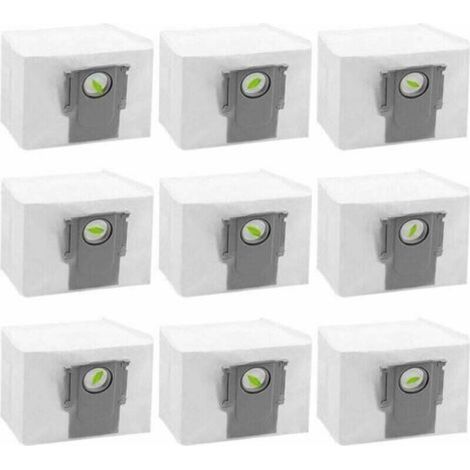 Sac à poussière pour Roborock S7 MaxV Ultra/S7 Pro Ultra/Q5/Q5+/Q5+ Plus/Q7/Q7+/Q7 Max/Q7 Max+ Accessoires pour aspirateur robot, sac jetable de remplacement pour aspirateur de grande capacité (9 sacs