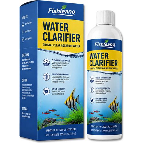 Fishleano Aquarienwasserklärer, Wasserreiniger, Reinigungsmittel, entfernt Verunreinigungen, Aquarienpflegeprodukt. (1/5)