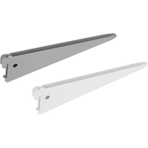 Reggimensola per cremagliera argento o bianco per scaffale mensole colore e misura: bianco cm 17 (1/5)