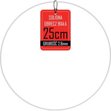Cerchio in metallo per ghirlanda - bianco - 25 cm (1/3)