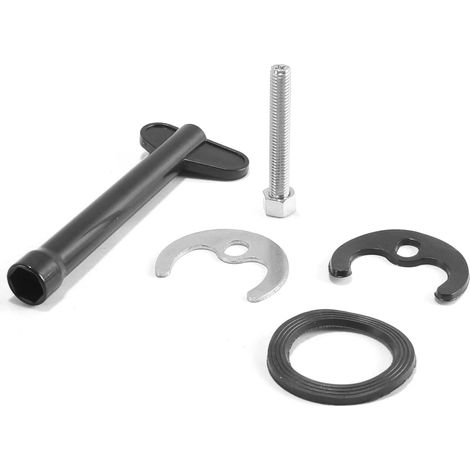 Kit De Montage De Robinet Monotrou M12, Plaques De Fixation en Acier Inoxydable avec Écrou À Goujon Et Clé À Poignée en T, pour La Réparation du Robinet D'évier (1/5)