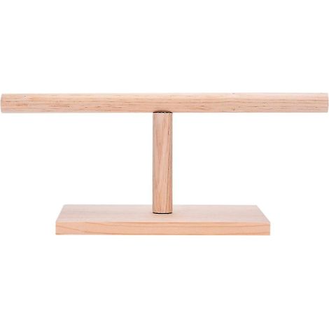 Perchoir en bois pour perroquet avec plateforme en bois, jouet d'entraînement pour grands oiseaux (1/4)