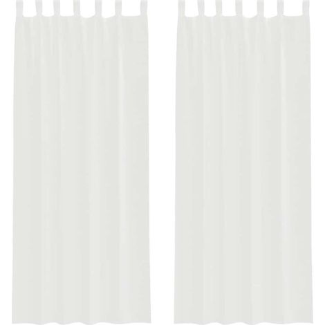 Maison Exclusive - Tende in Voile con Passanti 2 pz Bianco 140x260 cm